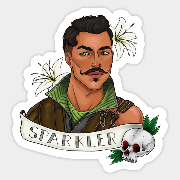 Sparkler Sticker by sabryannedraws